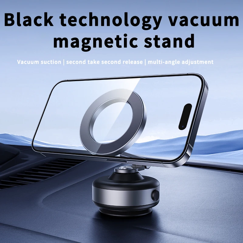 

WONDRARISE Car Phone Holder Magnetic Foldable 360° Rotation Zinc Alloy for 4.7+ Inch Phones with Type-C Charging