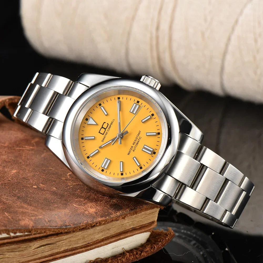 39mm Mens Automatic Watch Sterile Dial Sapphire Crystal Japan NH35 Movement Mechanical Watch