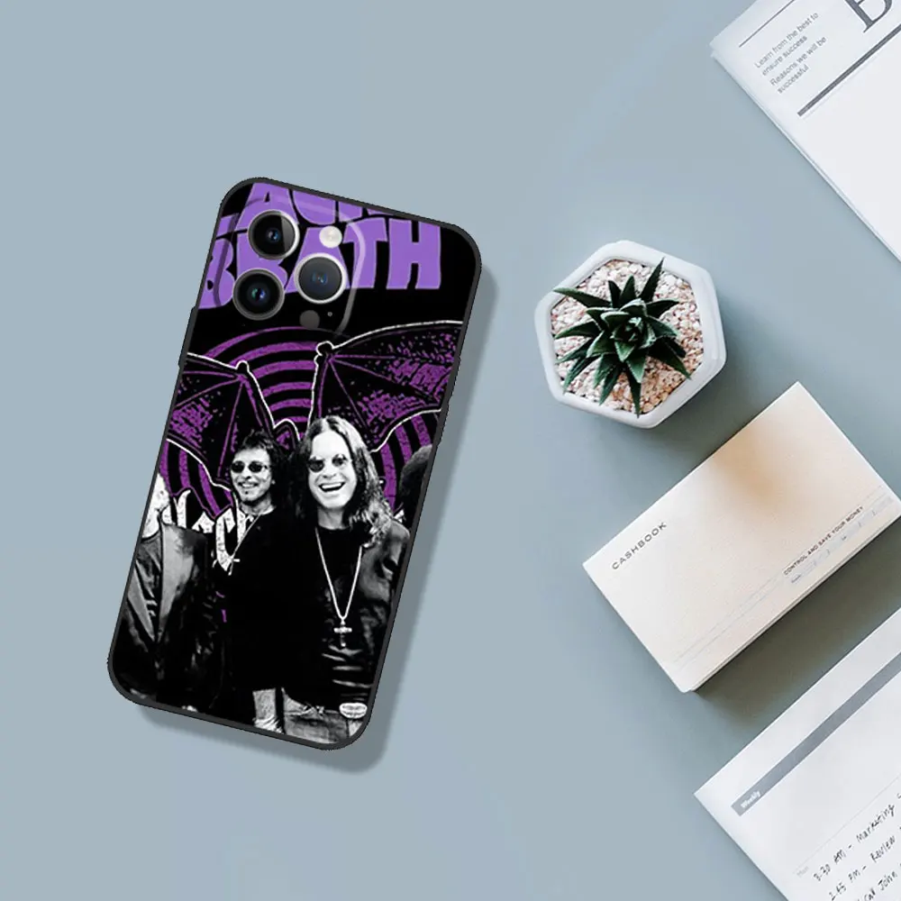 Handsome B-Black Sabbath Phone Case For Samsung A03 A04 A05 S A13 A14 A22 A34 A53 4G 5G S22 S23 ULTRA Black Soft Silicone Cover