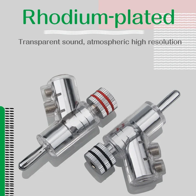 4 stuks luidsprekerkabelconnector goud en gerhodineerd bananenstekker schroef hifi audio-adapter