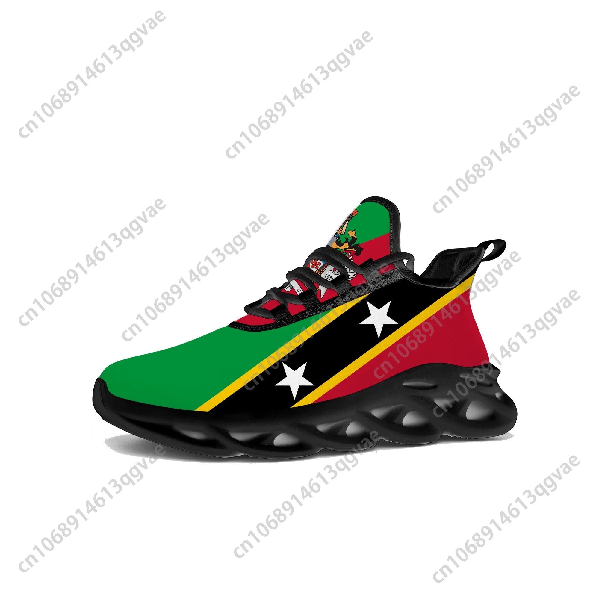 

St Kitts and Nevis Flag Flats Sneakers Mens Womens Sports Running High Quality Sneaker Lace Up Mesh Footwear Tailor-made Shoe