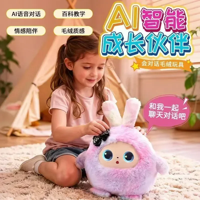 AI Voice Chat Plush Toy Smart Electronic Pet Doll Emotional Companion Gift for Kids Interactive Talking Stuffed Animal