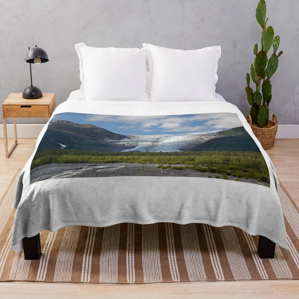 Exit Glacier, Alaska (C022/5663) Throw Blanket Decorative Sofas Picnic Blankets