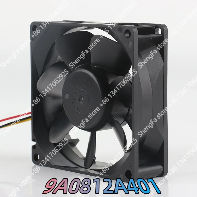 Cooling fan New Sanyo DC12V 0.29A 8025 80X80X25MM 8CM double ball bearing Server inverter Three-wire 9A0812A401