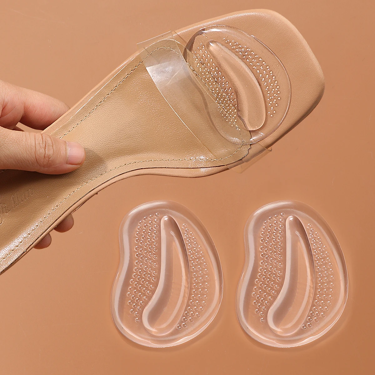 Thickened Half A yard Pad High Heels Insole Forefoot Pad Silicone Forefoot Pad Ladies Sandal Anti-skid Pad Anti-pain