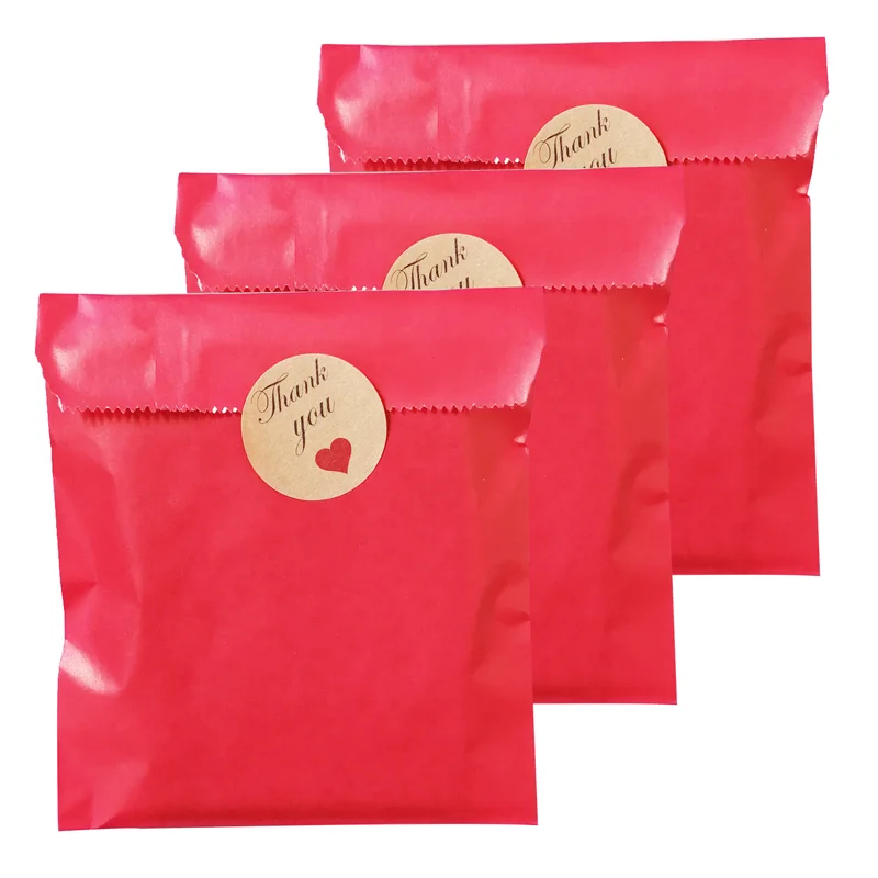 Bio-degradable colored gift kraft paper bags bread bags, gift bags candy packaging kraft lunch bags baking takeout bags