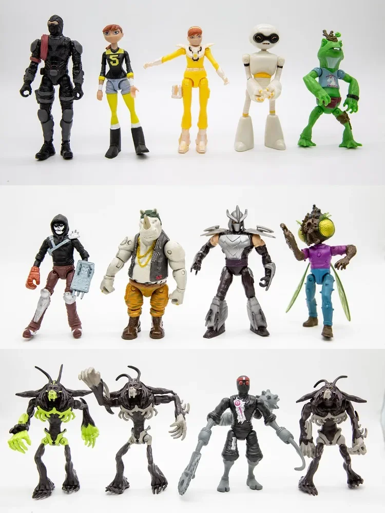 Original Teenages Mutants Ninja Turtles Battle Villain Boss Action Figures Movable Joints Dolls Model Toy Collection Kids Gifts