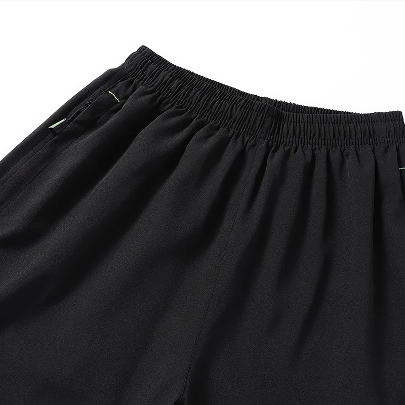 New Fashionable Versatile Men'S Thin Ice Silk Casual Sports 7-Point Trousers Solid Color Summer Quick Drying Loose Beach Pants