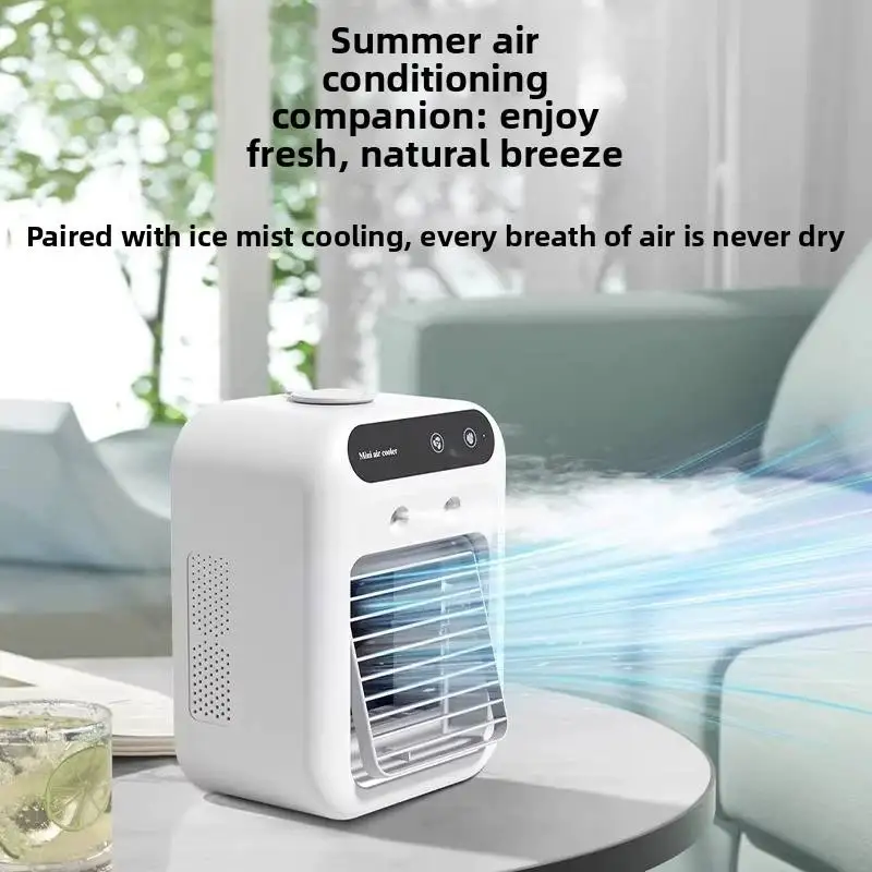 ZONGYAN Water Adding Mini Pet Cooling Air Cooler Portable Summer Refrigeration Fan For Dog Kennel Indoor Heat Relief Pet Supply
