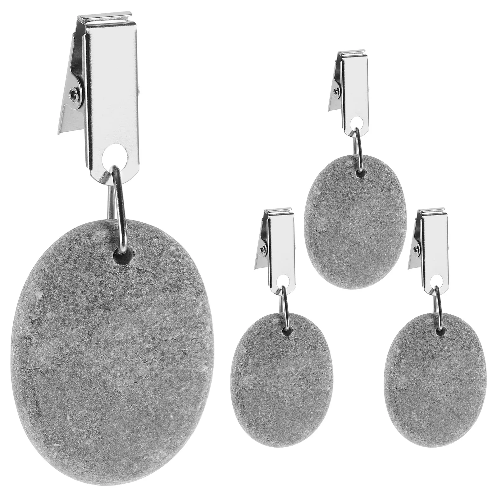 

4 Pcs Tablecloth Clip Tablecloths Decorative Weights for Pendant Clips Camping Marble