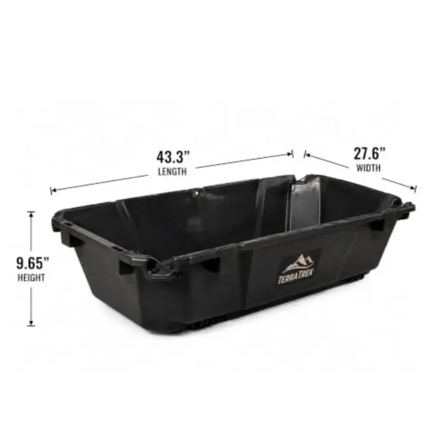 Heavy-Duty Garden Cart for Yard, Garden, Farm Work Poly Resin, Black, 7 Cu. Ft. Dual-Side Dump, 1200 lb Capacity, All-Terrain N