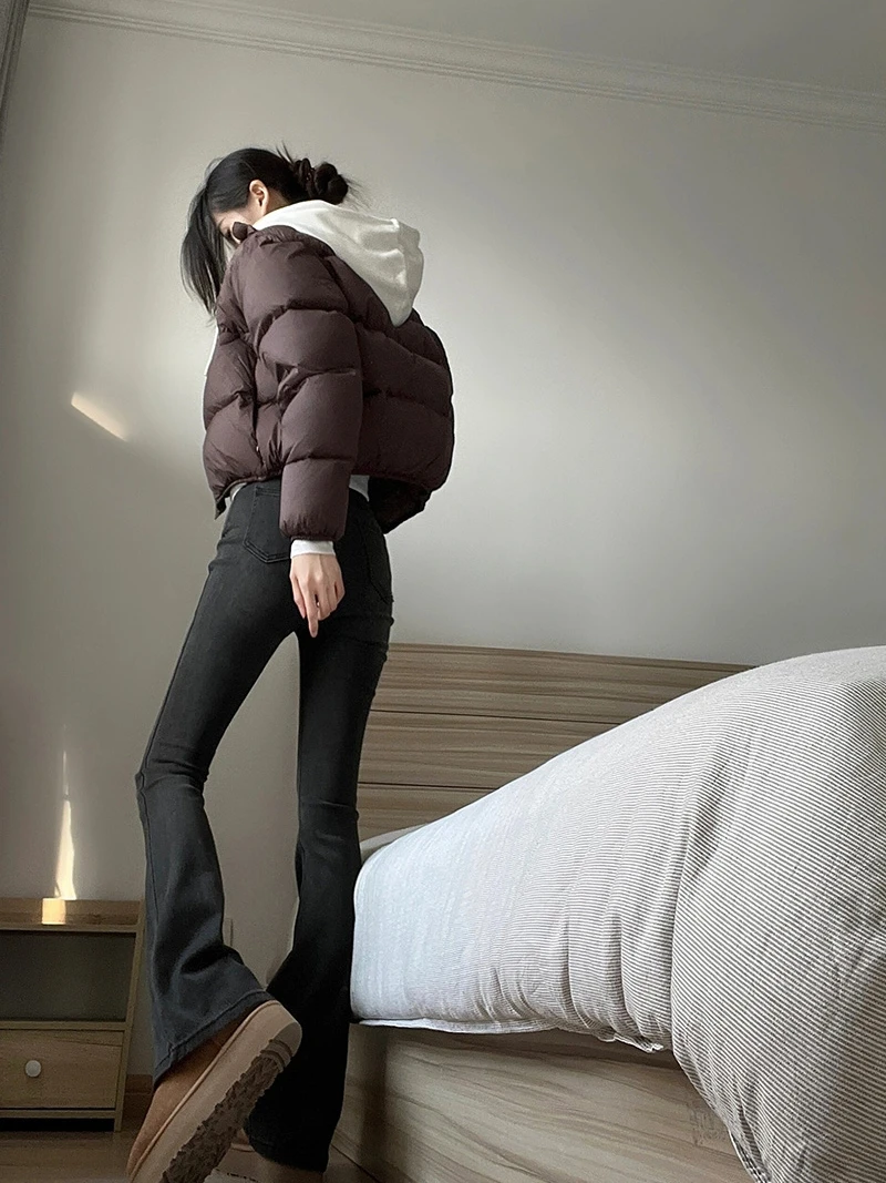 

Kendall Jenner Style Short Cotton Jacket Women's Loose down Cotton Coat Autumn Winter Fashion Sensation Commute Korean Version