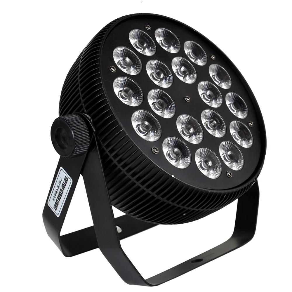 Gigertop New TP-P64B 18x18W Aluminum Led Par Light RGBWA UV 6IN1 Color No Fan No Noise DMX512 Control Non Waterproof