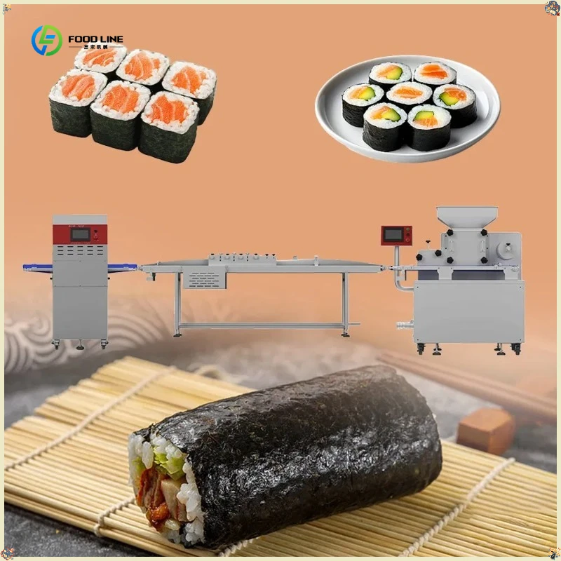 Commercial Sushi Making Production Line Large Capacity Labor Saving FL Customized Sushi Production Equipment