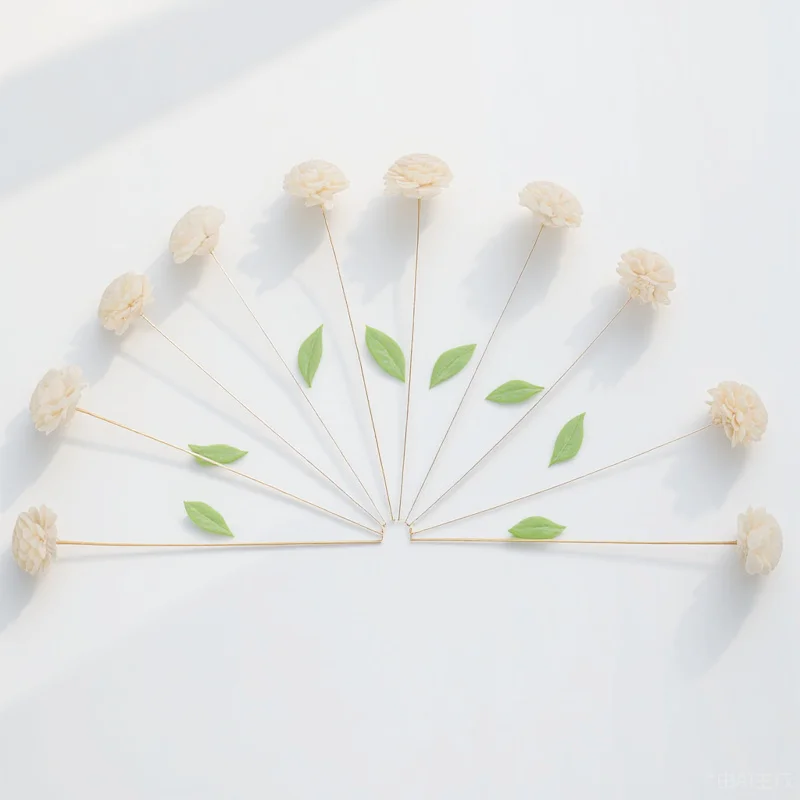 

10Pcs Aromatherapy Rattan Flower Diffuser Sticks Natural Rose Design for Home Office Bedroom Essential Oil Fragrance