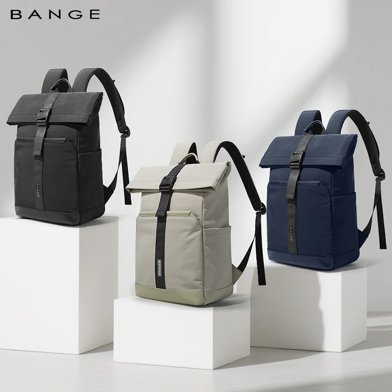 BANGE حقائب مدرسية مقاومة للماء خفيفة الوزن ذات سعة كبيرة حقيبة ظهر مدرسية للكمبيوتر المحمول كيس دوس