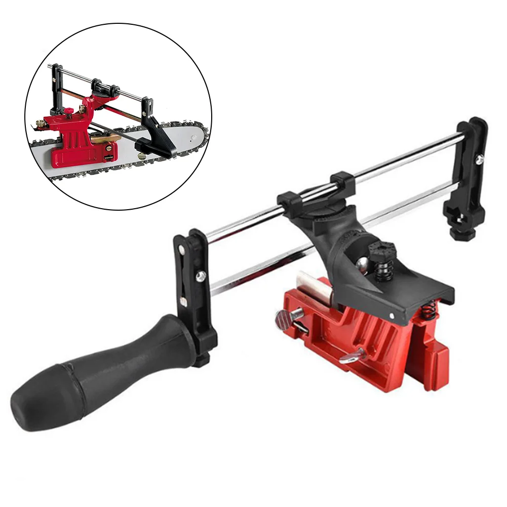 Bar Mounted Manual Chain Sharpener Chainsaw Saw Chain Filing Guide Tool Bar-Mount Fast Grinding Chainsaw Chain Sharpener Tool