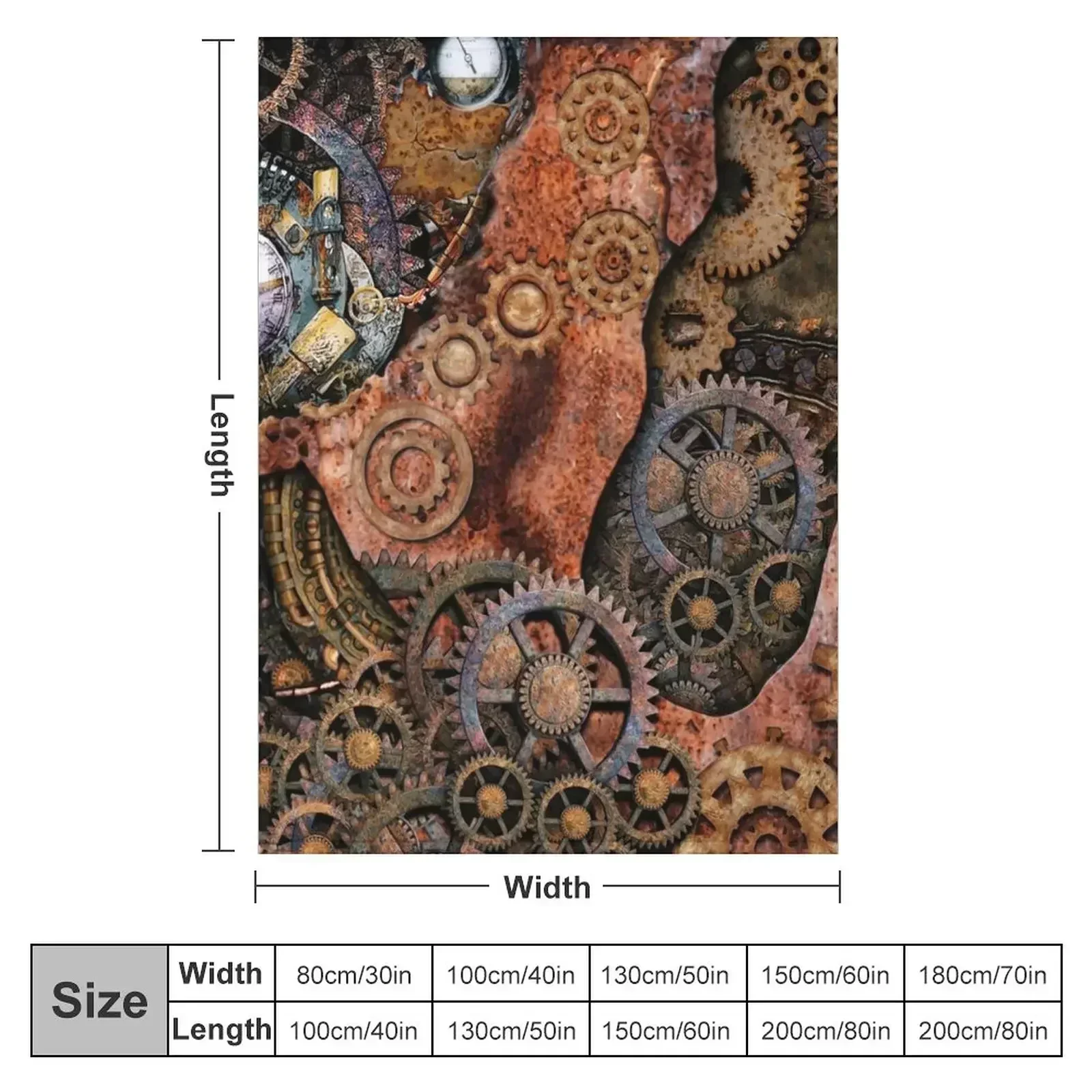 Steampunk Gear Art | Clockwork Gears | Steampunk Cogwheel Gears Throw Blanket Blankets Sofas Of Decoration Plush Blankets