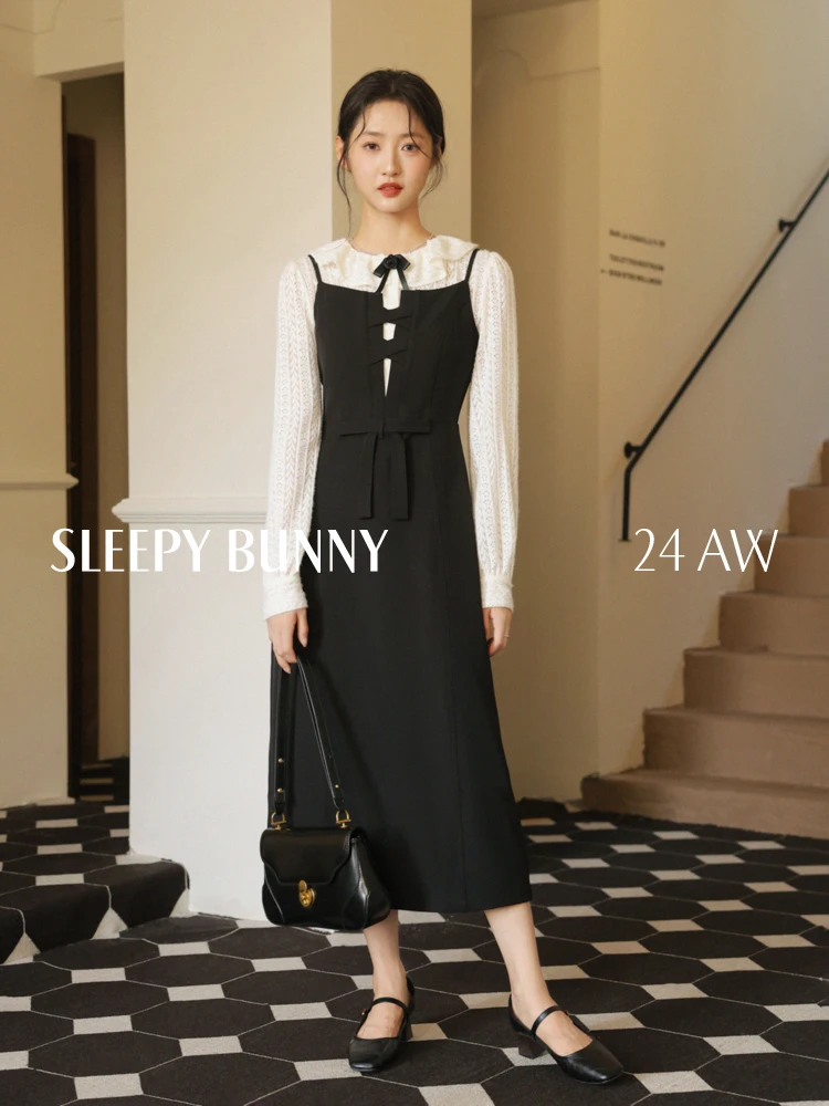 Vintage oco para fora em camadas deslizamento vestido feminino elegante laço com tiras a linha vestido longo fino cintura alta sem mangas roupa data