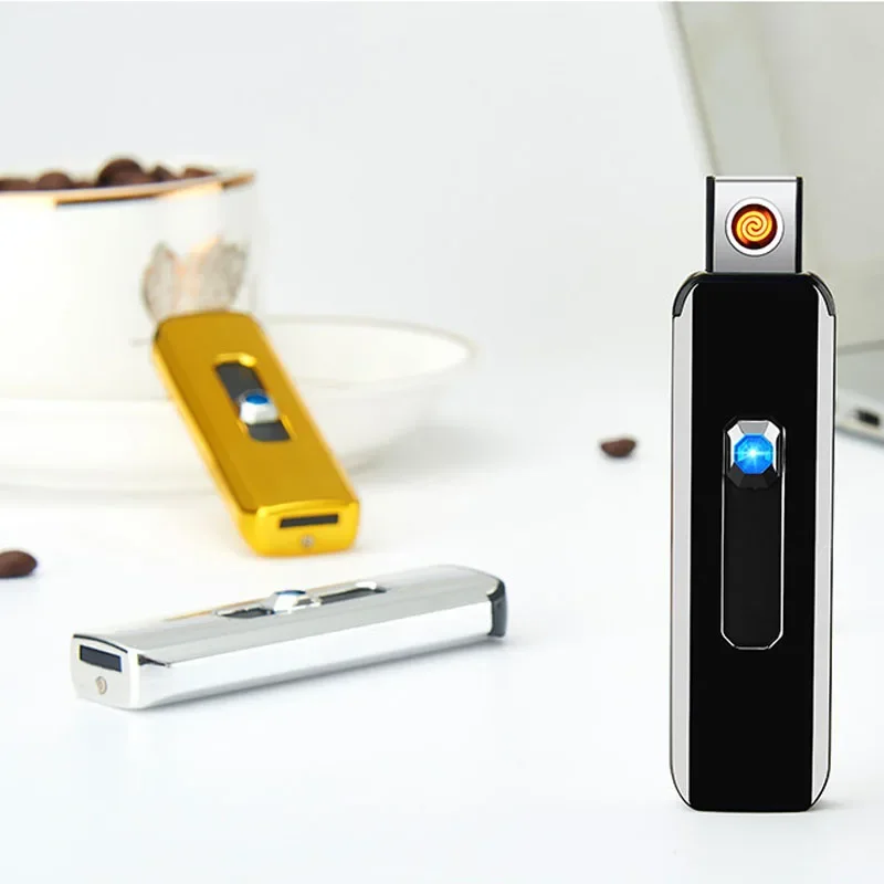 Electric USB Rechargeable Portable Windproof Smoking Accessories Tools Lighters  Usb Rechargeable Electric Lighter