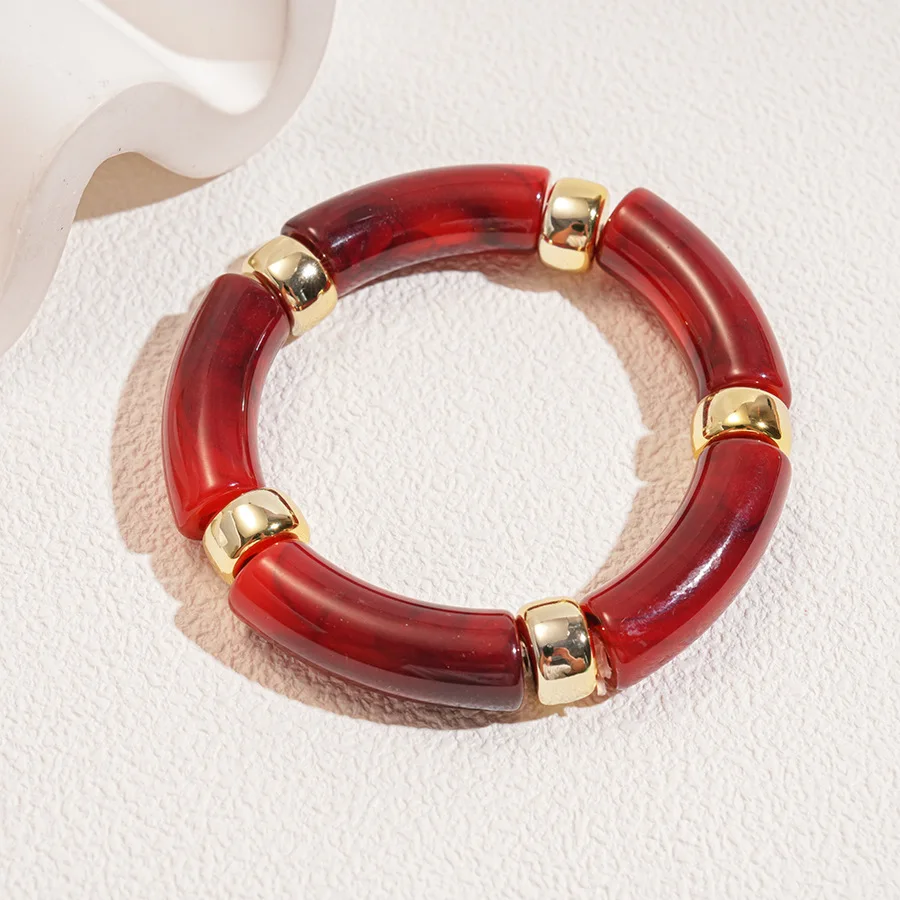 Multi-style Leopard Print Acrylic Stretchy Bracelets Set