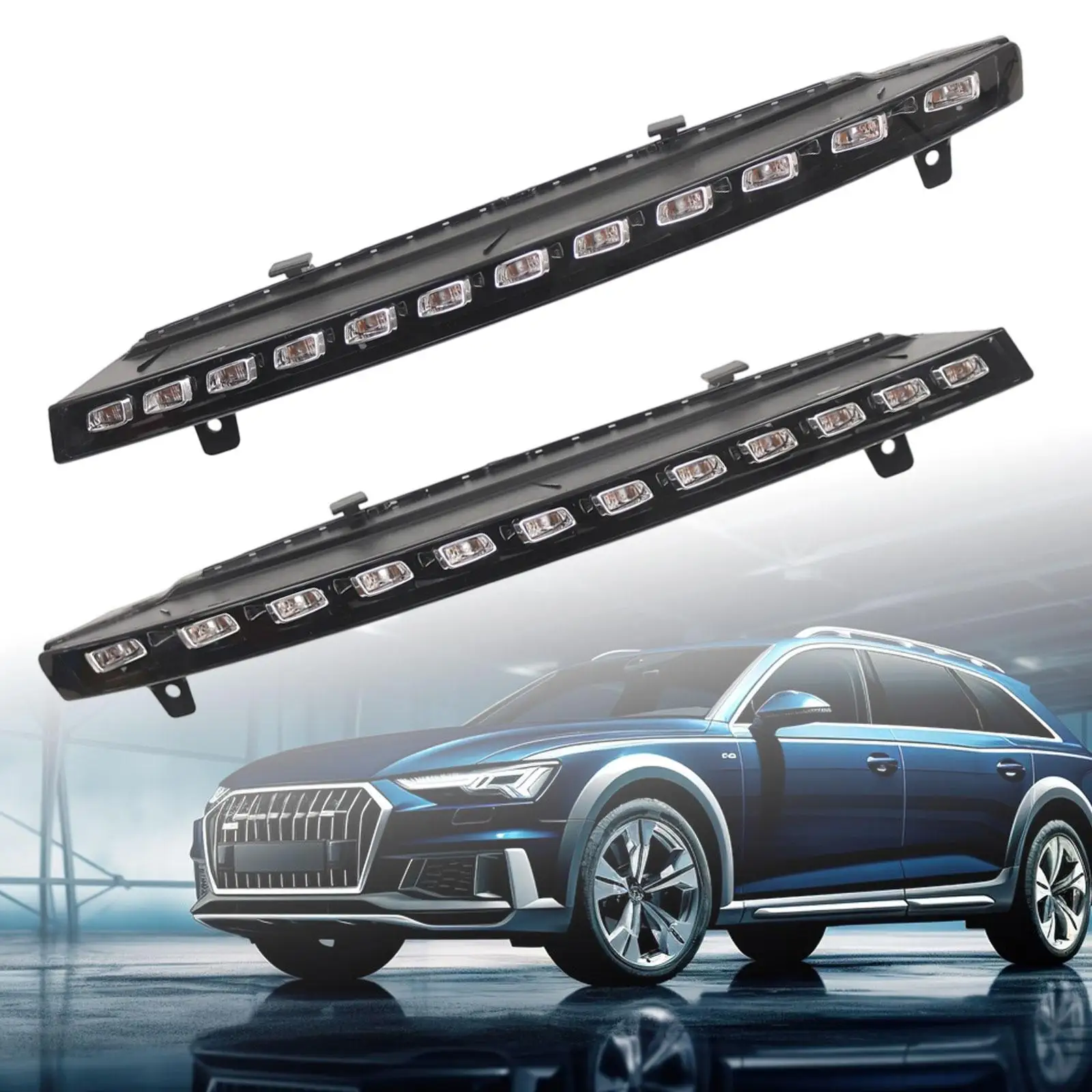 

12 Beads Daytime Running Light Strip Lamp Easy Installation for Driving Front