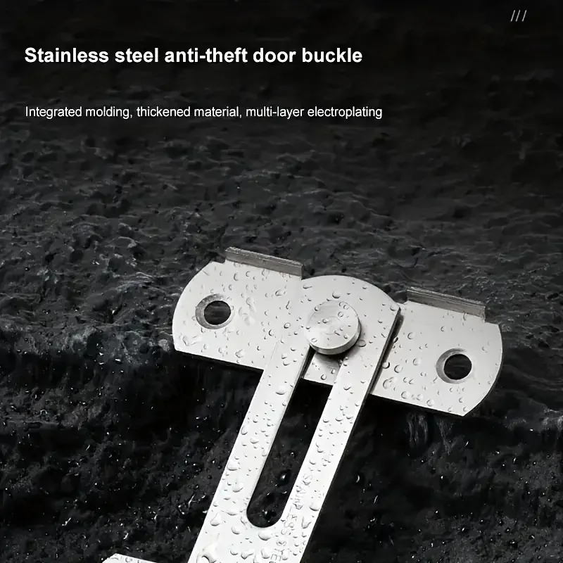 1 stuks roestvrijstalen schuifdeurslot hardware poortvergrendelingen, raamkast, matzwart zilverachtig