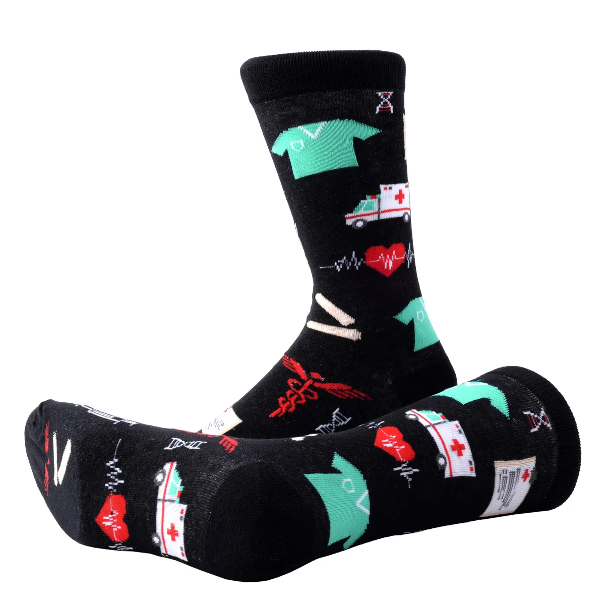 20 Pairs/Lot Wholesale Dropshipping Happy Mens Socks Heart Coffee Medicine Hospital Harajuku Sports Funny Socks Cotton