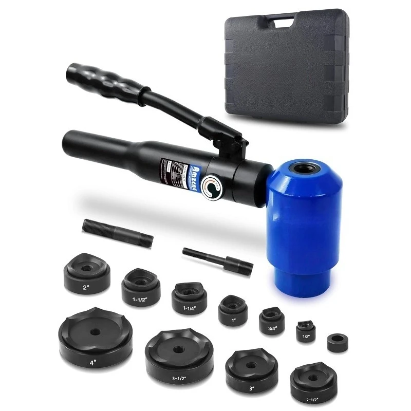Kit de perfuração de furo hidráulico, 1/2 a 4 unidades, conjunto de cortador de buraco de conduíte elétrica, kit de ferramentas ko, perfurador de folha de metal