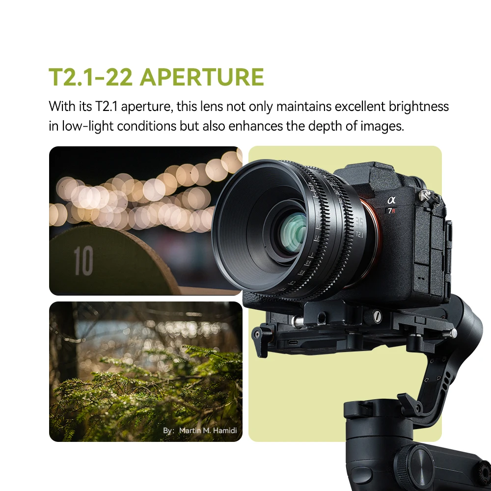TTArtisan 35mm T2.1 Full Frame Dual Bokeh Cine Lens for Camera Photography with Sony E A7RIII Fuji XF Canon RF Nikon Z Lumix L - Image 5