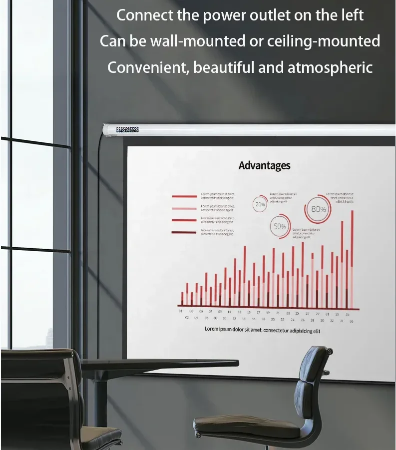 100 Zoll elektrisch motorisiert 6 Schichten grau Anti-Licht 2,5 Gain Drop-Down-Büro Bildung Projektor Bildschirm mit Fernbedienung