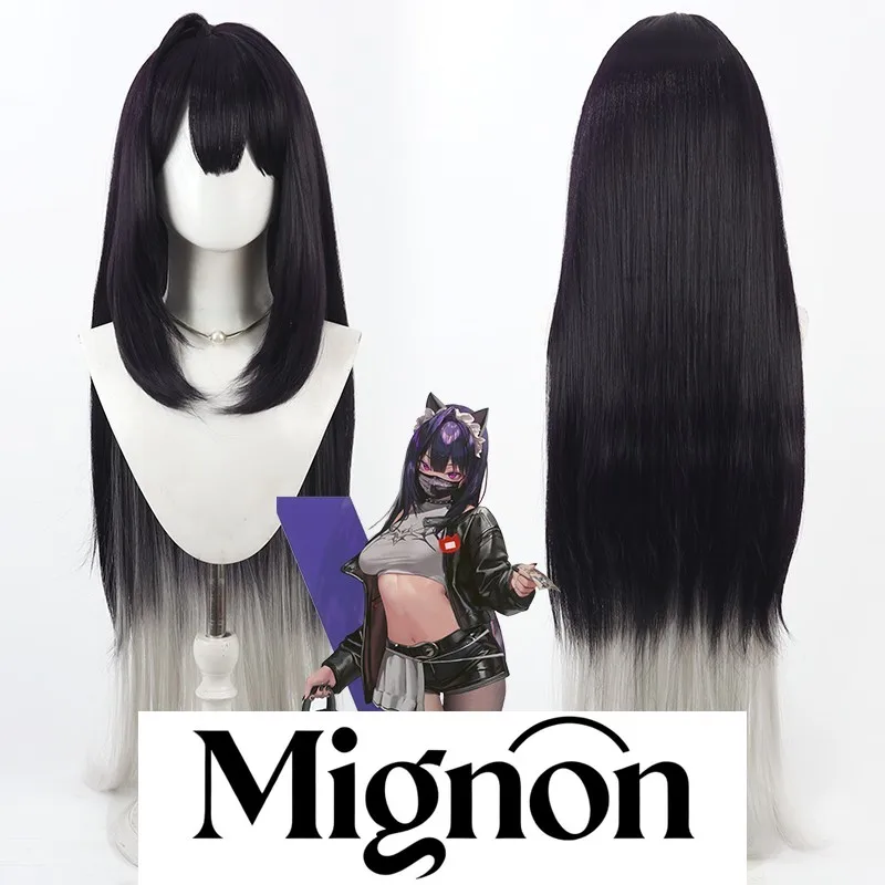 승리의 여신: 니케 포레스트 롱 헤어 코스프레 가발 롱 헤어 그라데이션 두피 할로윈 선물