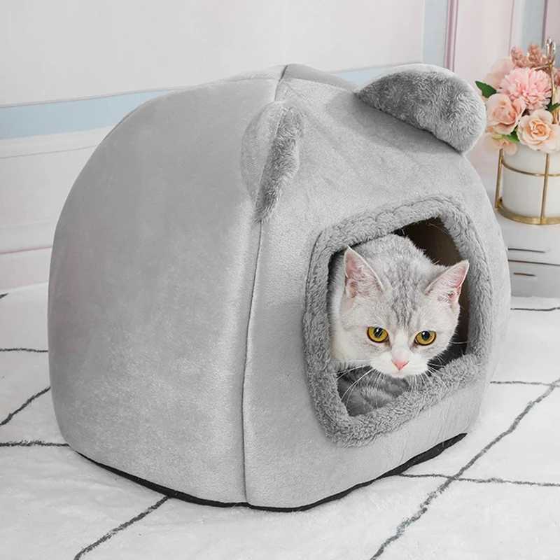 Warm Dog Kennel In Winter, Pet Removable And Washable Kennel, Pet Winter Sleeping Bed, Cartoon Cute Kennel