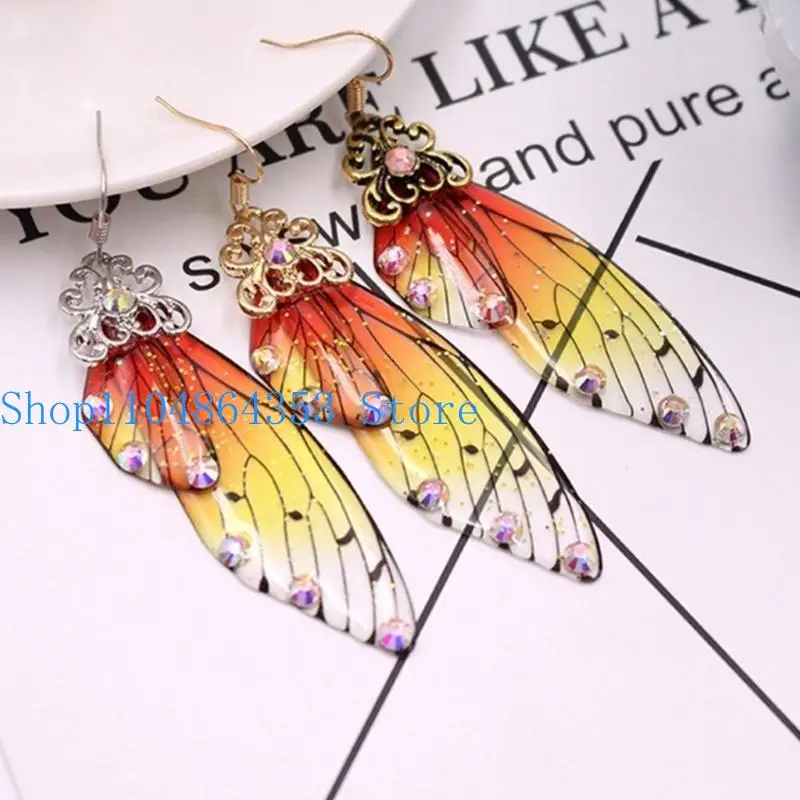 DIY 귀걸이 실리콘 금형 날개 모양의 댕글 만들기 도구 수제 목걸이 쥬얼리 펜던트 금형 DIY 수지 주조 금형