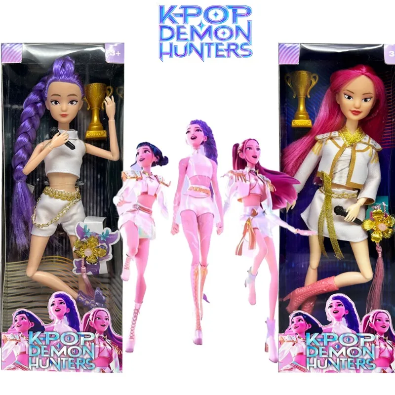 

Kpop Demon Hunters Action Figure Dolls - Rumi Mira Zoey Beautiful Plastic DIY Toy for Girls Give Christmas Gifts To Fans