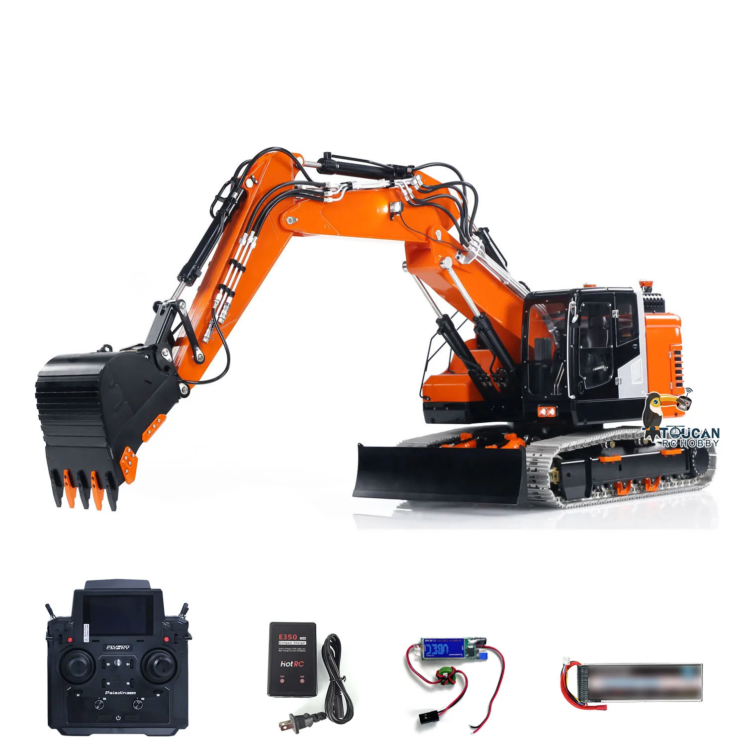 RTR LESU ET26L RC Excavator 1/14 Hydraulic Metal Digger Model PL18EV Lite Remote Control Heavy Duty Machine Light Sound Toys