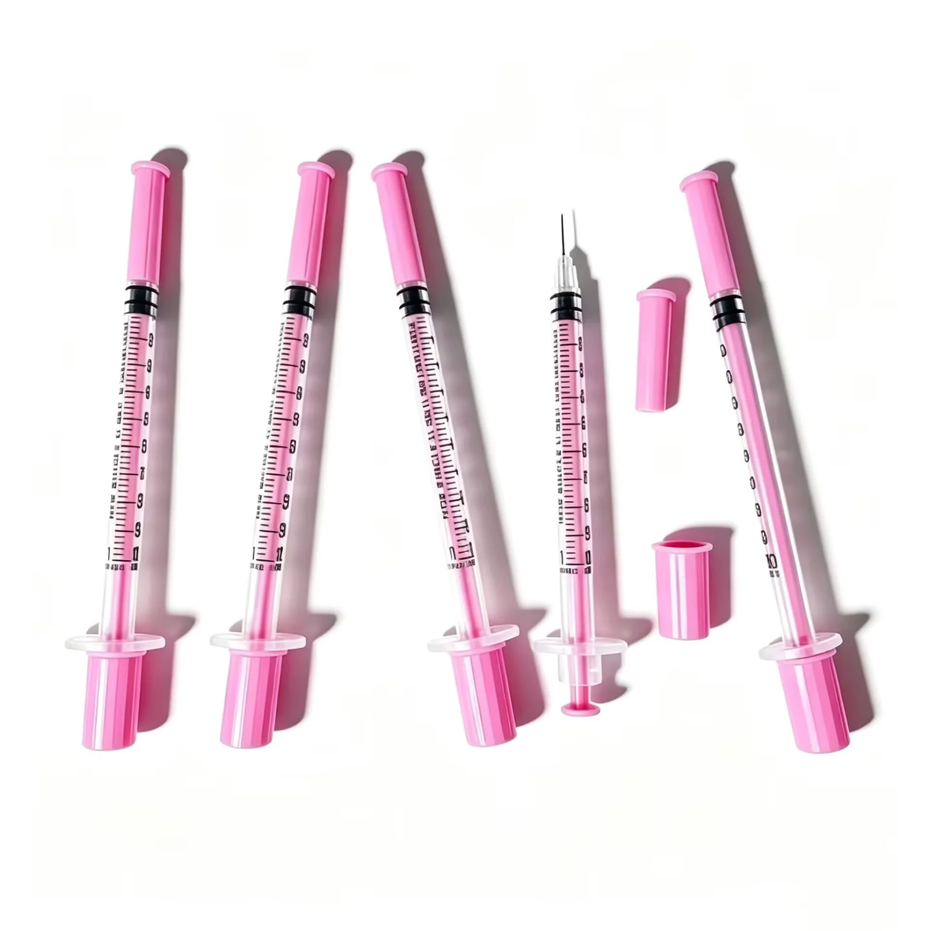 1 ml 31g/30g, 8MM, rosa Insulinspritze, Laborspritze, einzeln verpackt – Detail 6