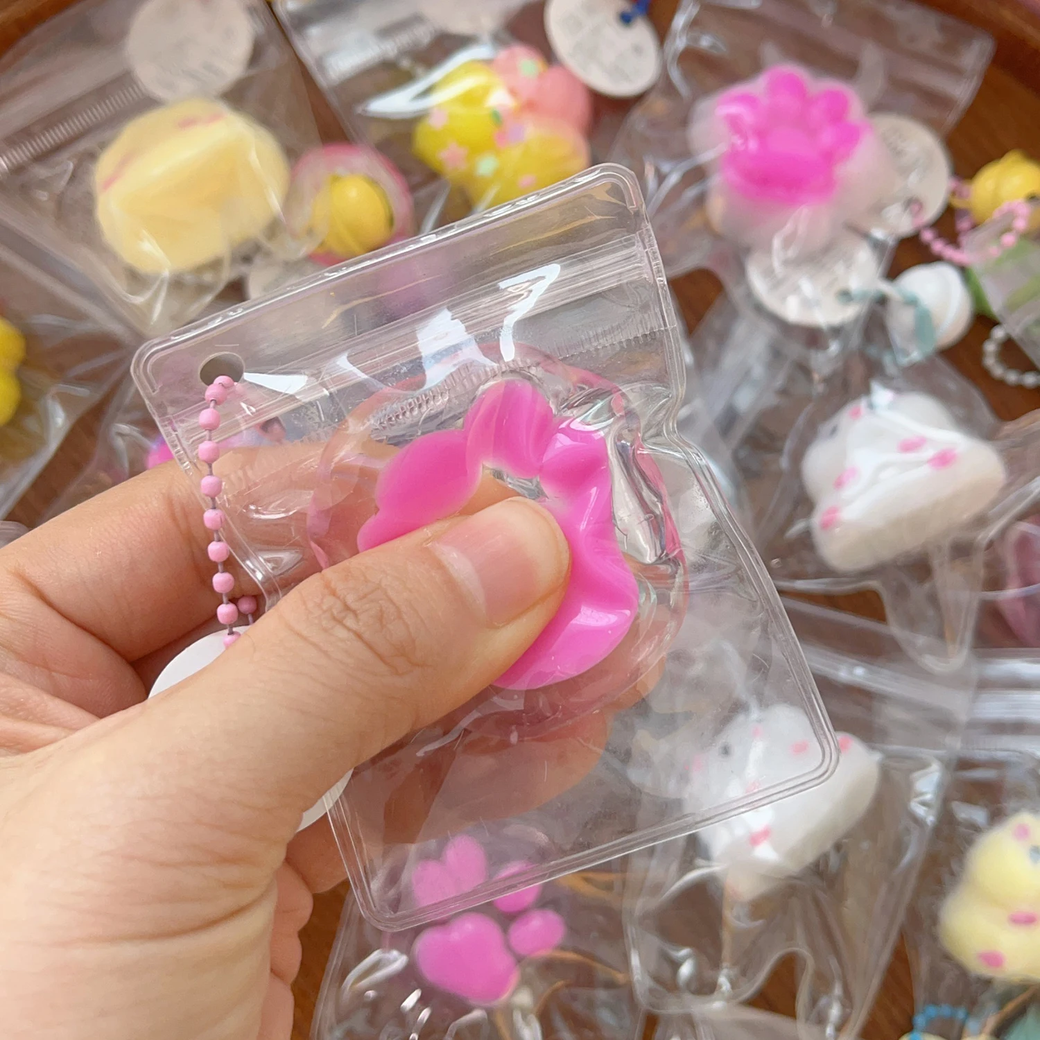 Mini Dier Hamster Vingerknijp Speelgoed Kinderen Schooltas Bel Hanger TPR Siliconen Squeeze Rebound Speelgoed Om Angst te verlichten