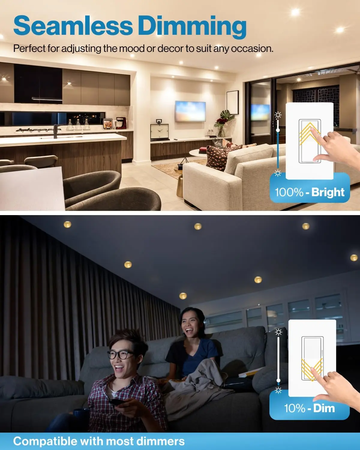 Светодиодные лампочки BR30, 60 шт., встраиваемые, для внутреннего освещения, 850 люмен, 11 Вт (эквивалент 65 Вт), теплый белый 3000 К, энергоэффективный Li