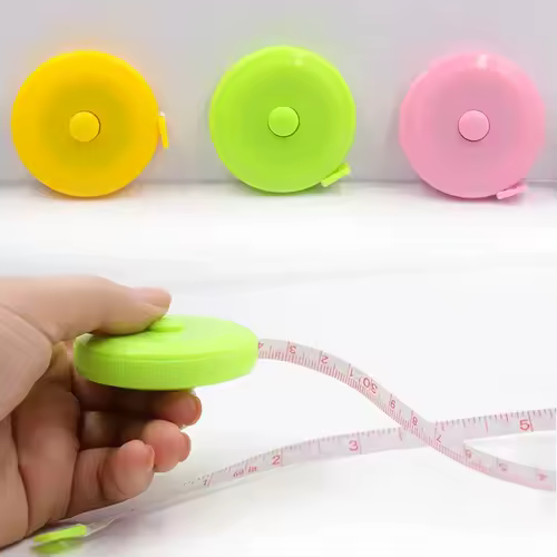 1.5m 60inch Black Double Sided Measuring Tape Auto Retractable Tools ABS Flexible Sewing Mini Measuring Tape - Image 2