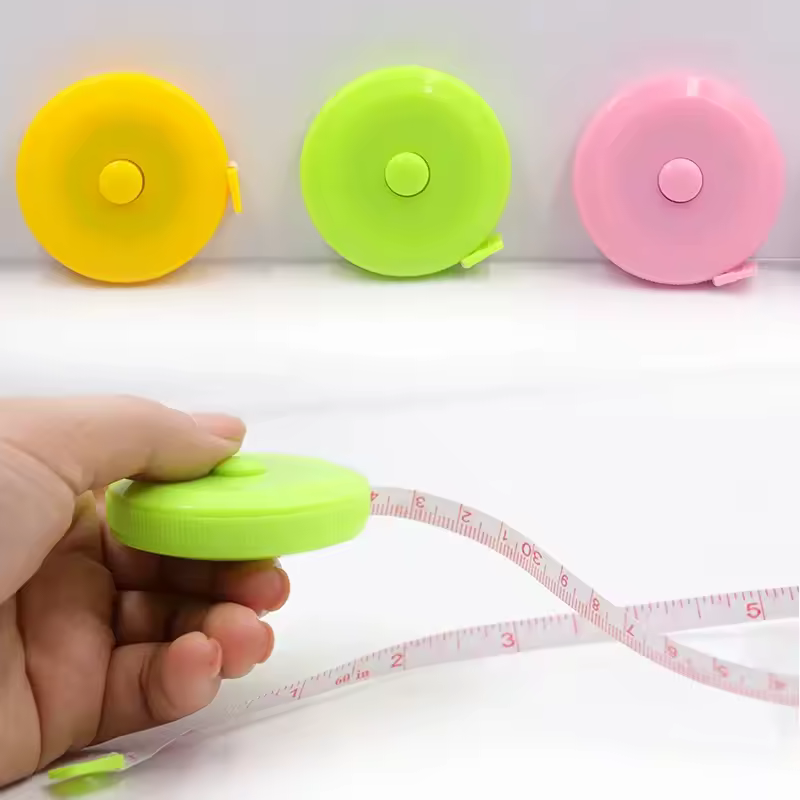 1.5m 60inch Black Double Sided Measuring Tape Auto Retractable Tools ABS Flexible Sewing Mini Measuring Tape - Image 2
