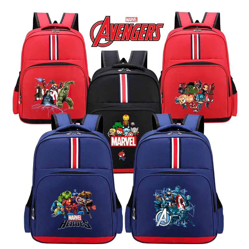 Disney Marvel Heroes Avengers School Bag Movie Cartoon Print Kids Student Supplies Backpack Child Storage Knapsack Birthday Gift