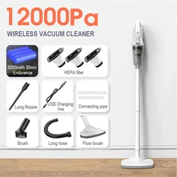 Wireless Vacuum Cleaner Handheld Cordless Dual Mini Appliance 12kPa Suction Chargable Built-in Battrery Car&Home Vacuum Cleaner