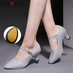 Ballroom Dancing Shoes For Women Latin Dance Shoes Lady Closed Toe Salsa Shoes Low Heels Zapatos Baile Latino Mujer 5cm