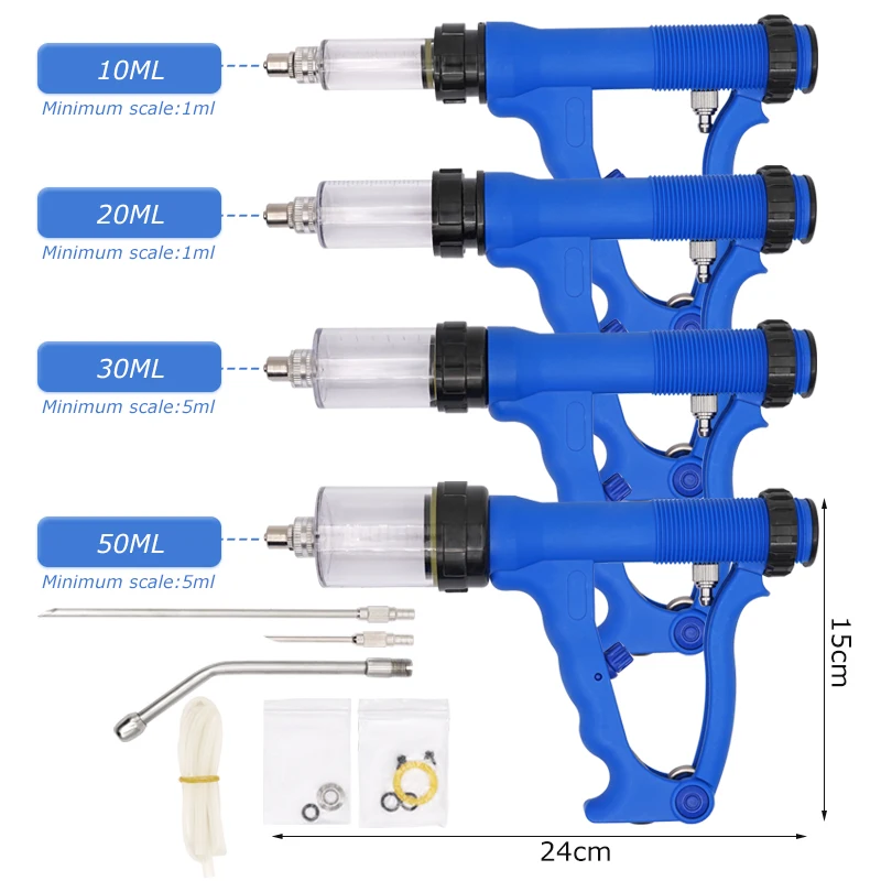 50/30/20/10Ml Veterinary Feeding Gun Continuous Adjustable Feeder Gun for Cattle Sheep Pig Rabbit Animals Livestock Tools