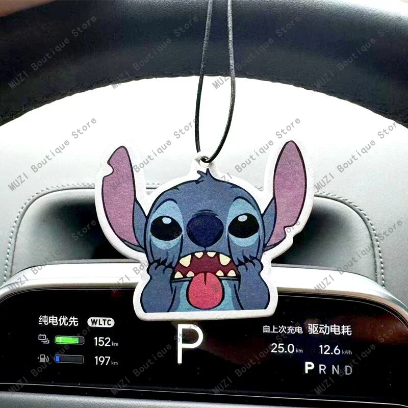 Disney-Aromathérapie Anime Cartoon Ornements de voiture, Stitch, Décoration de voiture, Élimine les odeurs, sexuellement léger, Cadeaux de vacances, Mode, Mignon