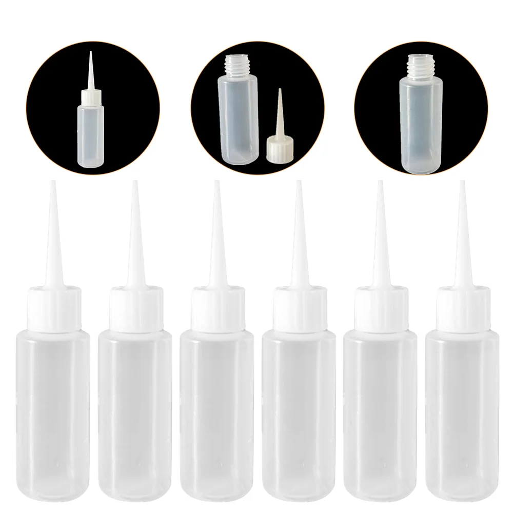 8 Pcs Liquid Containers Dispensing Bottle Squeeze Bottles Plastic Beauty Seam Pointed Mouth