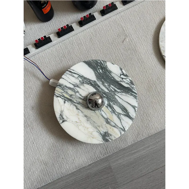 Modern Nordic Round Marble Wall Lamp Stone Wall Lights For Home Bedroom Bedside Wall Mounted LED Light corridor lamp