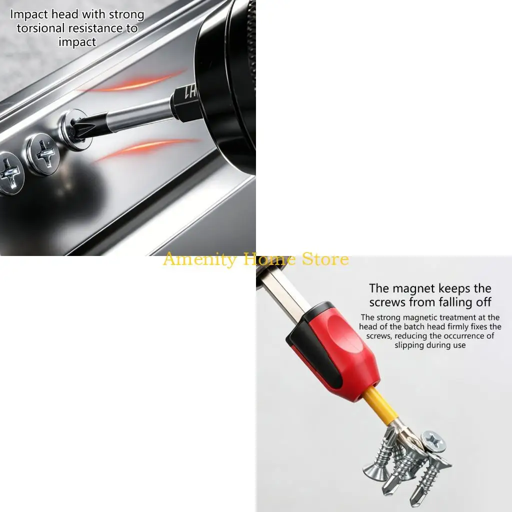 F26C Universal 34 Piece Power Tool Bit Set with Enhances Grip & Strong Carrying Case Shockproof Storage Case for Repair