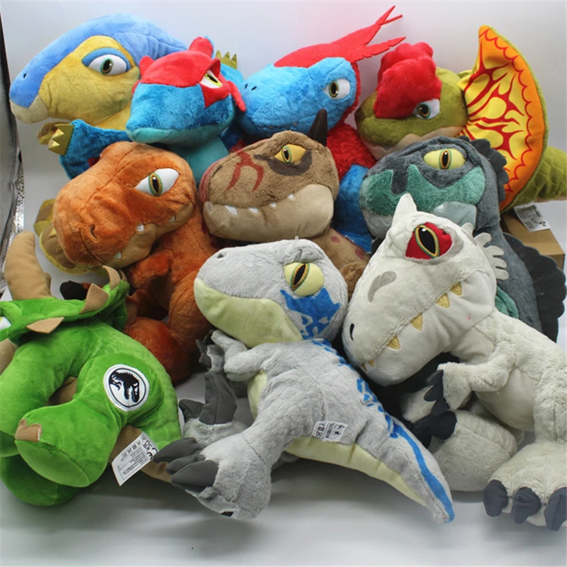 25cm Jurassic Dinosaur Plush Toy Lifelike Triceratops Ankylosaur Stegosaur T-rex Pterosaur Dragon Doll Cartoon Soft Kids Gift